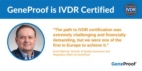 GeneProof Is IVDR Certified