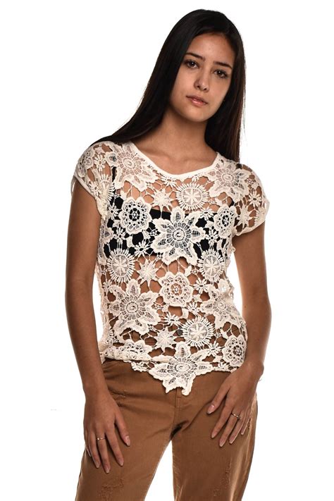 Zara Blusa Renda Off White Troc