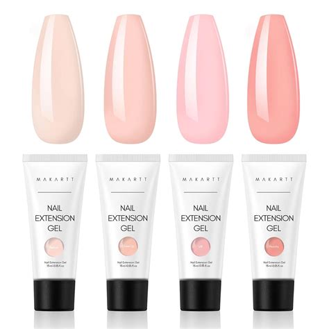 Amazon Makartt Poly Nail Gel Set Nude Pink ML Strong Builder