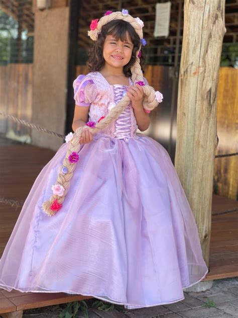 Fantasia Rapunzel Enrolados Vestido Princesa Infantil Luxo Elo