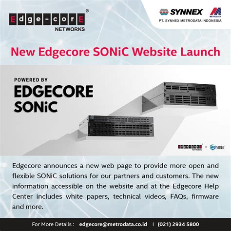 Edgecore Networks New Edgecore Sonic Website Launch Synnex