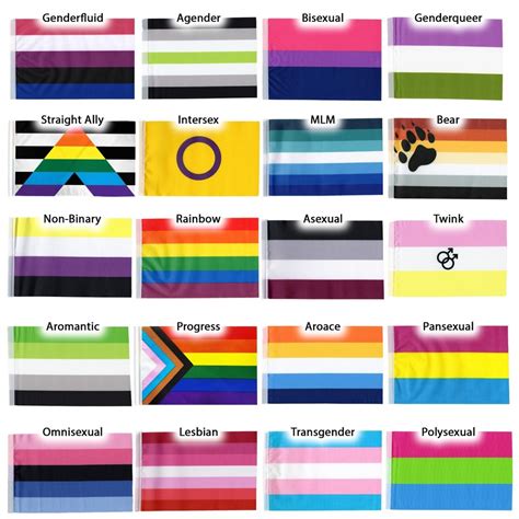 Mini PRIDE HANDHELD FLAG LGBT Rainbow Trans Genderfluid Asexual Lesbian Pan Bi EBay