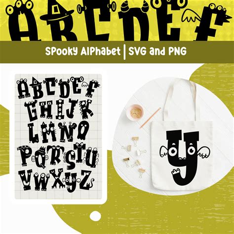 Halloween Clipart Alphabet Svg Monster Handwritten Letter Alphabet Png ...