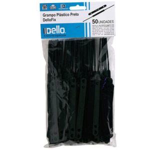 Grampo Trilho Pl Stico Preto Dellofix C Unidades P