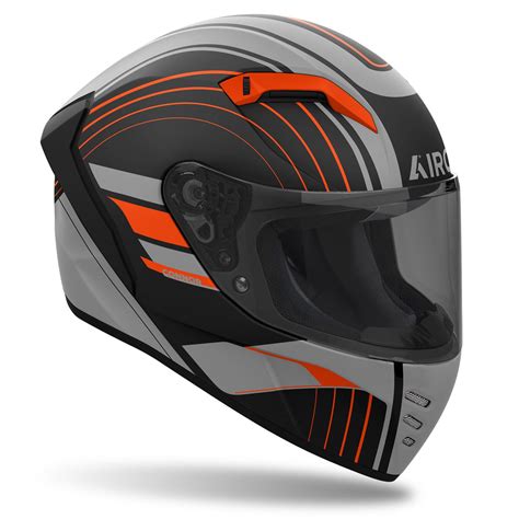 Airoh Connor Achieve Laranja Mate Capacete Integral Salgados Moto