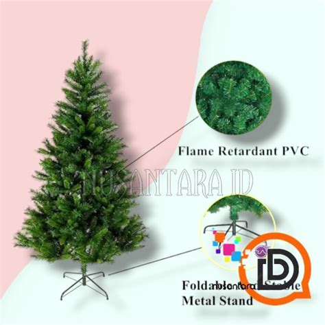 Jual POHON NATAL PVC 120 CM CHRISTMAS TREE TINGGI POLOS Aksesoris