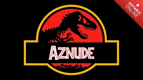 Aznude Jurassic Park Logo Text Effect Generator