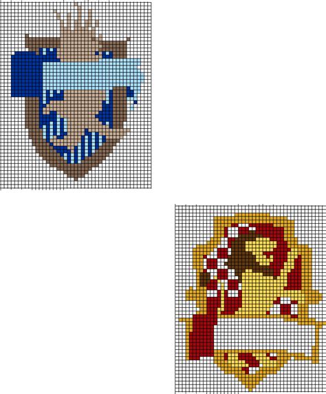 Download Gryffindor And Ravenclaw House Sheilds Cross Stitch Full