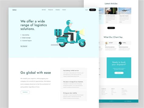 Deliver Free Bootstrap Html Website Template For Courier And