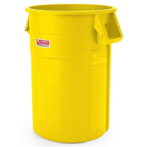 Suncast Commercial Gallon Utility Trash Can Yellow Hd Supply