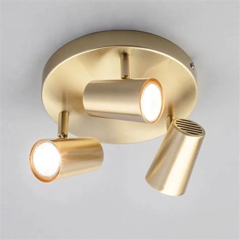 Inlight Harvey Satin Brass Ip Round Plate Spotlight Inl