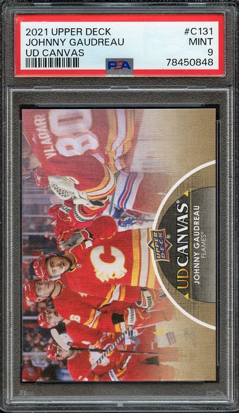 Lot Detail Upper Deck Ud Canvas C Johnny Gaudreau Ud