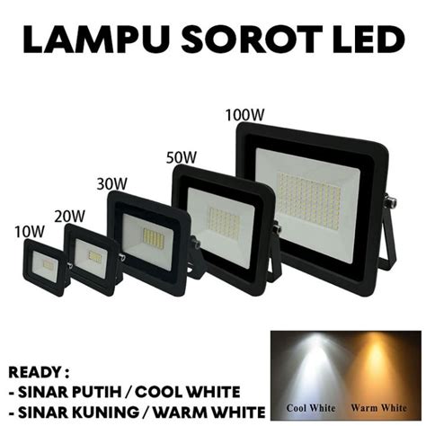 Lampu Sorot LED 50W Outdoor Tembak Panggung Lapangan Taman Bs