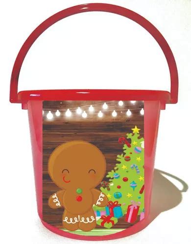 Cubeta Dulcero Navidad Fiestas Infantiles Bolo Env O Gratis