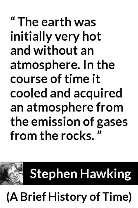 Stephen Hawking Quote About Earth From A Brief History Of Time Eine