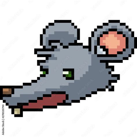 vector pixel art rat Stock Vector | Adobe Stock