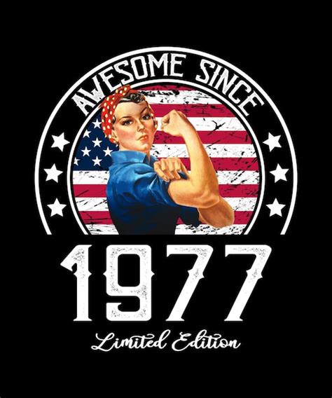 Premium Vector Awesome Since Vintage 1977 T Shirt Design