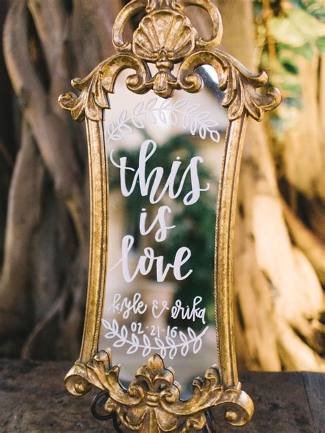 12 Wedding Mirror Sign Ideas Youll Want To Steal Wooden Wedding Signs Burlap