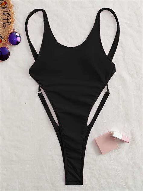 Shein Swim Fato De Banho De Uma Pe A Cortar Fora Shein Pt