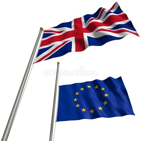 Brexit - the Flag of Great Britain with EU-flag Stock Illustration ...