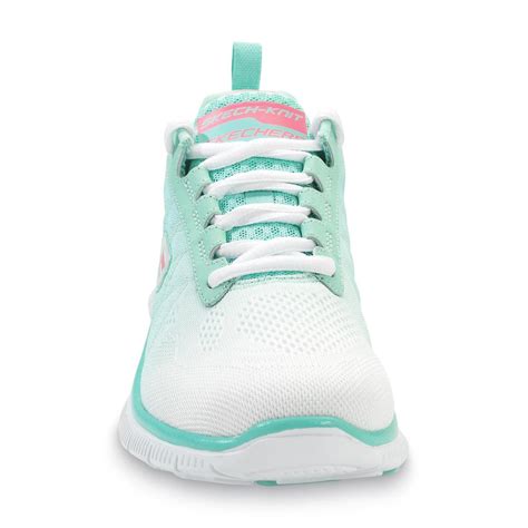 Skechers Women S Skech Knit New Arrival Memory Foam White Mint Athletic Shoe