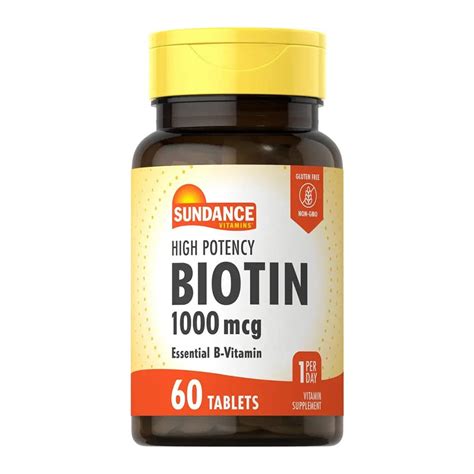 Sundance High Potency Biotin 1000 Mcg Softgels 60 Ea