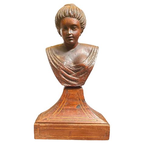 19th Century Wooden Bust For Sale At 1stdibs