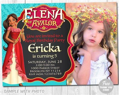 Elena Of Avalor Invitation Elena Invitations Elena Avalor Photo