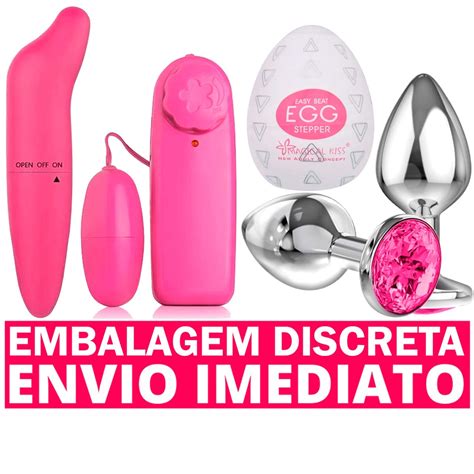 Vibrador Feminino Golfinho Plug Anal C Pedra Sexy Kit Er Tico Sex