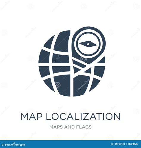 Map Localization Icon In Trendy Design Style Map Localization Icon