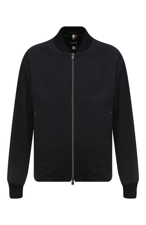 Мужской темно-синий бомбер BOSS купить в интернет-магазине ЦУМ, арт ...
