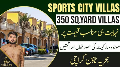 Sports City Villas Bahria Town Karachi Current Rates And Updates