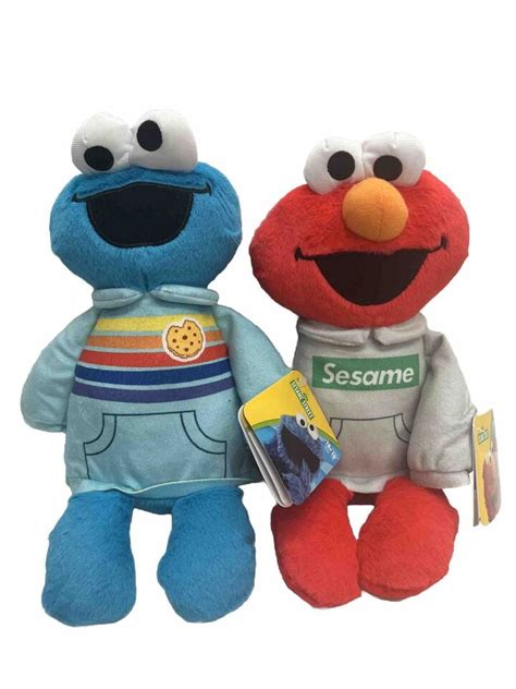 Sesame Street Elmo & Cookie Monster 11" “Streetwear” Collectible Plush ...