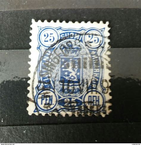 Rare Finland 1890 25 Suomi Pennia Pen Lion Used Stamp Timbre For Sale