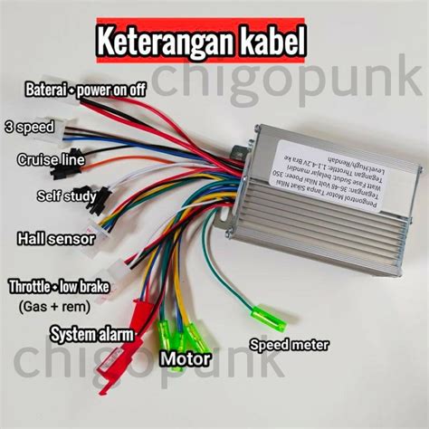 Jual 48v 36v 350w Controller Kontroller Sepeda Listrik Motor Sepeda