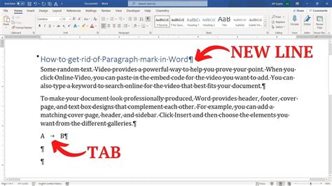 Get rid of paragraph mark (¶) & other formatting symbol in Word ...