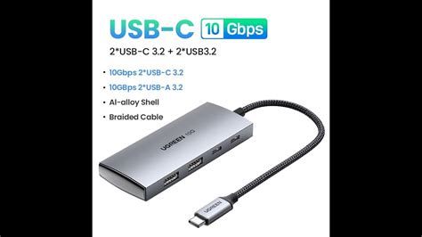 Concentrador De Puertos USB Tipo C 3 2 Gen2 Hub A M 2 Llave B HDMI