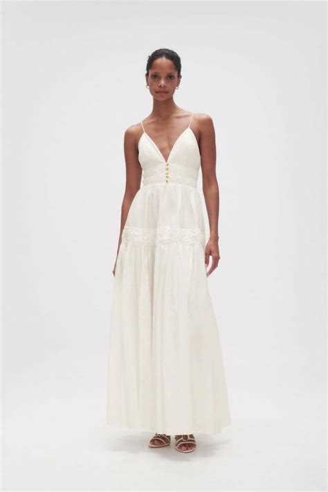 Grace Tiered Maxi Dress Ivory Women Aje Dresses Jones Paris