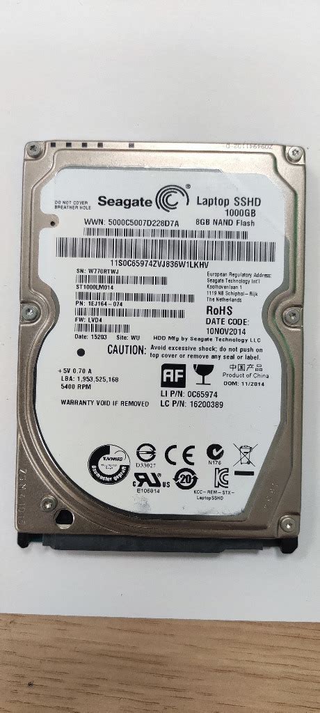 Dysk SSHD Seagate 1TB+8GB NAND Flash ST1000LM014 | Zgorzelec | Kup ...