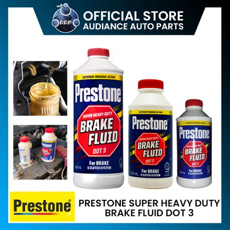 Prestone Super Heavy Duty Brake Fluid Dot 3 900ml 500ml And 270ml