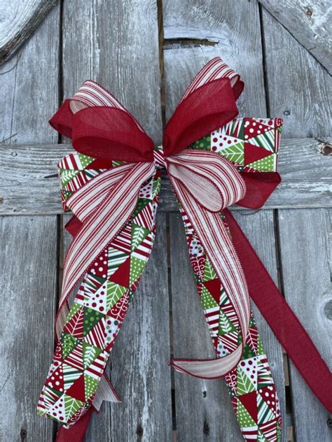 Whimsical Bow For Christmas With Long Tails Keleas Florals