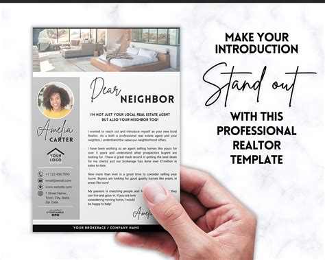 Realtor Introduction Letter Real Estate Agent Template New Agent