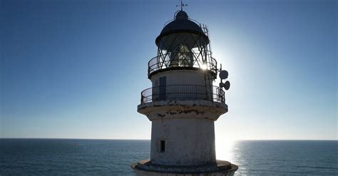 Close up of Cape Trafalgar Lighthouse in Cadiz, Spain Free Stock Video ...