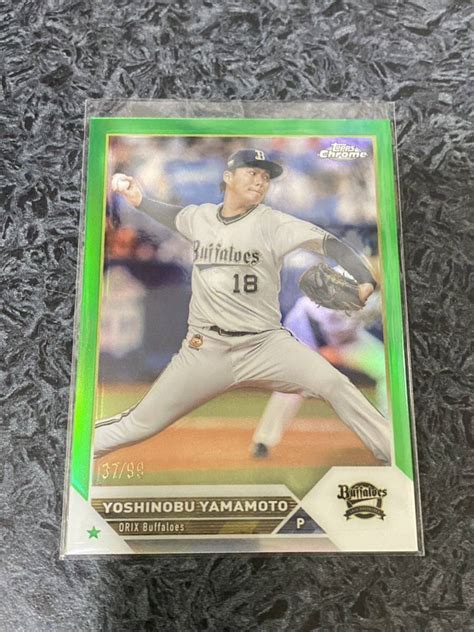 2023 Topps Chrome Npb ベースボールカード 99枚限定 オリックス バファローズ ドジャース 山本由伸 グリーン フォイル