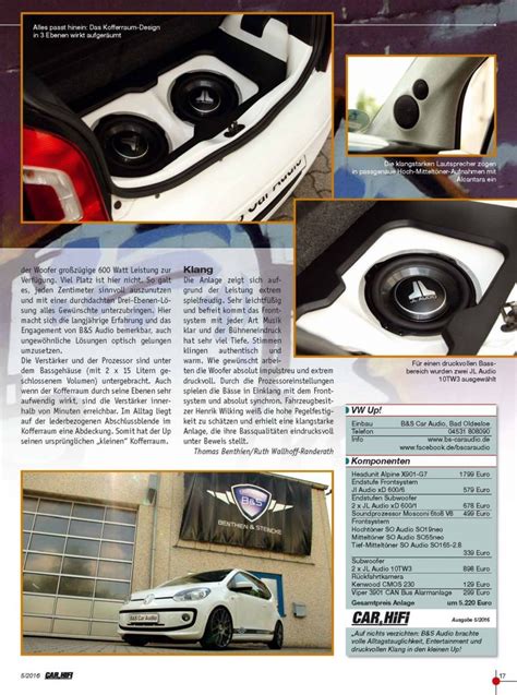 VW UP Projekt Im Car Hifi Magazin B S Car Audio Autohifi Bad