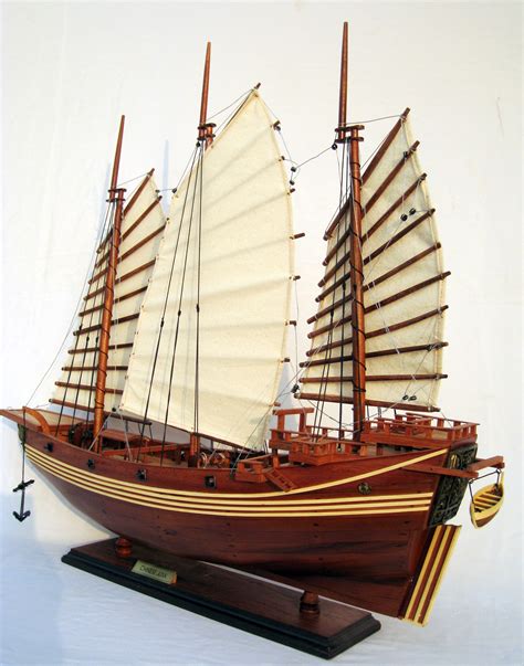 Chinese Junk Wooden Model Ship - GN - Premier Ship Models