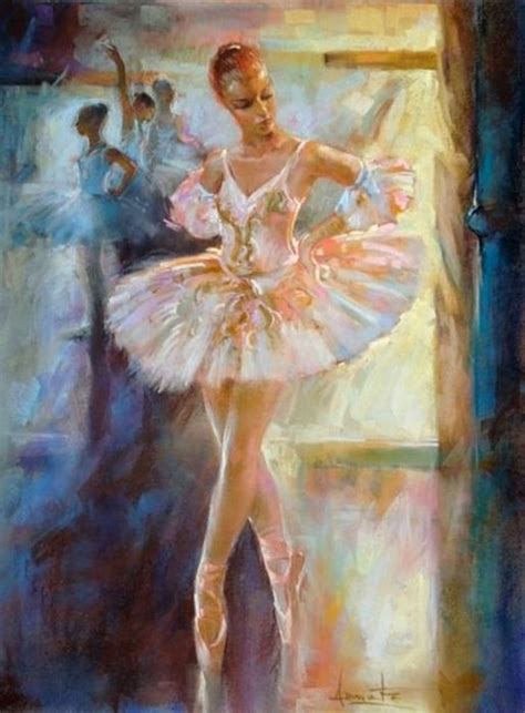 An Oil Painting Of A Ballerina Dancer