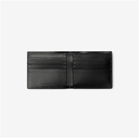 Check Bifold Wallet In Charcoal Men Canvas Burberry® Official