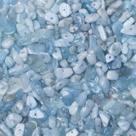 Amazon Laidanla Aquamarine Pcs Natural Chip Stone Beads Mm