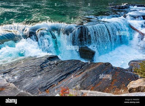 Waterfall Rearguard Falls Provincial Park Fraser River British